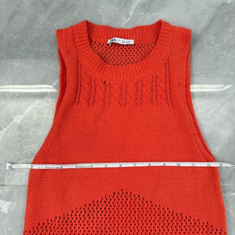Women’s Zara Chenille Sweater Knit Mini Sleeveless Dress Size Small - Picture 15 of 16